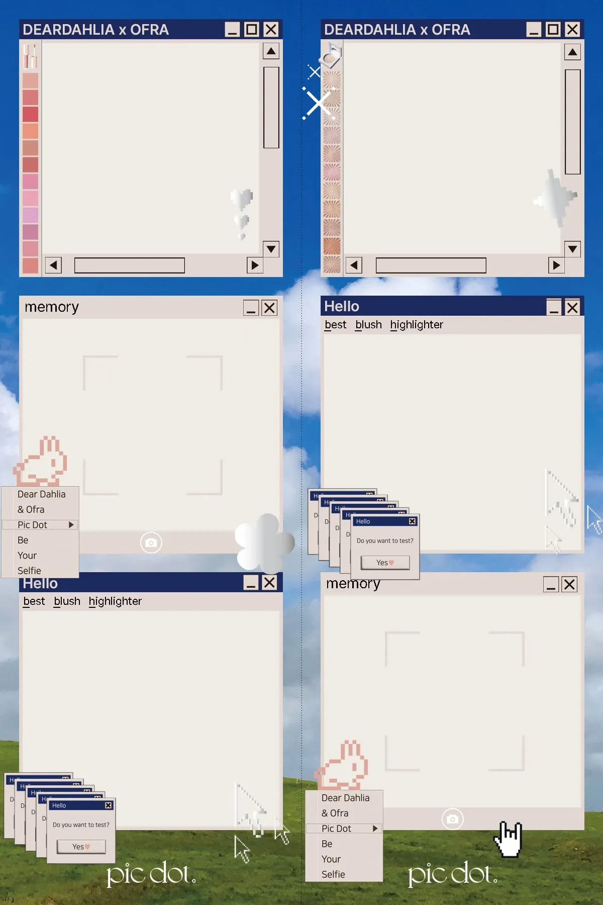 디어달리아 × 오프라 콜라보 프레임: memory · Hello 창